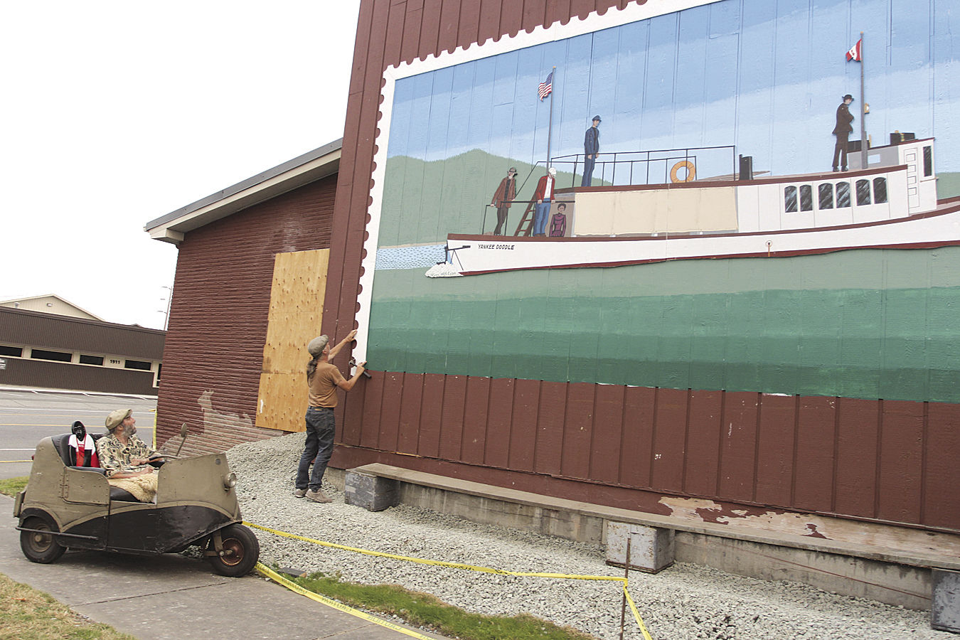 Installing a mural
